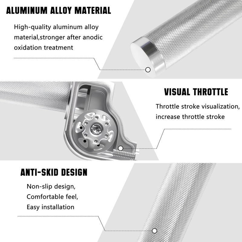 JXPANG مجموعة دواسة دراجة نارية، 7/8" مقابض دواسة سريعة مع كابل دواسة من سبائك الألمنيوم عالمية لـ CRF KLX SSR TTR 110 125 150 250cc دراجة ترابية ATV دراجة صغيرة - Image 3